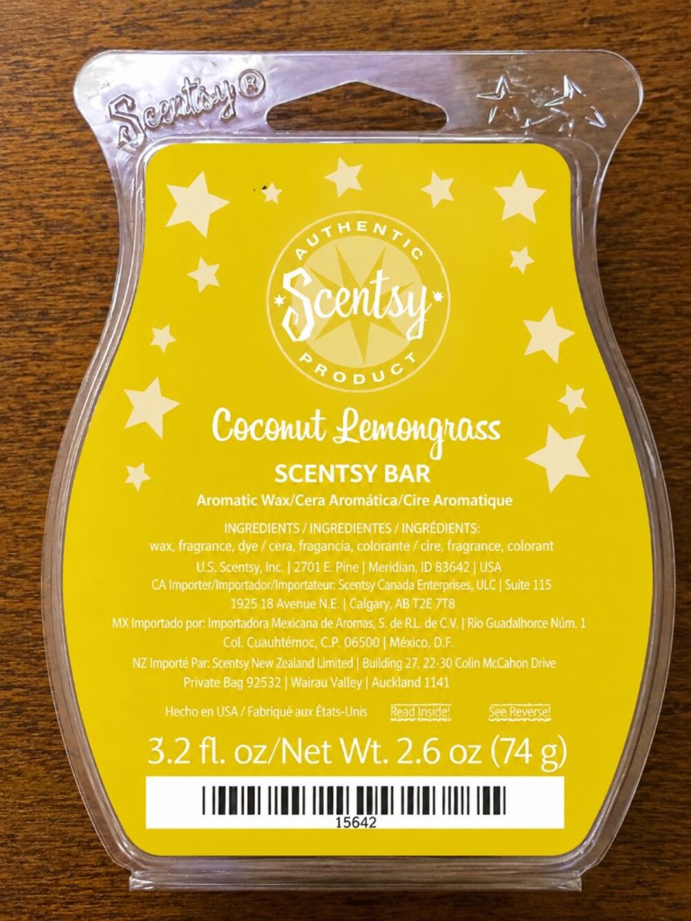 Scentsy Coconut Lemongrass Wax Bar